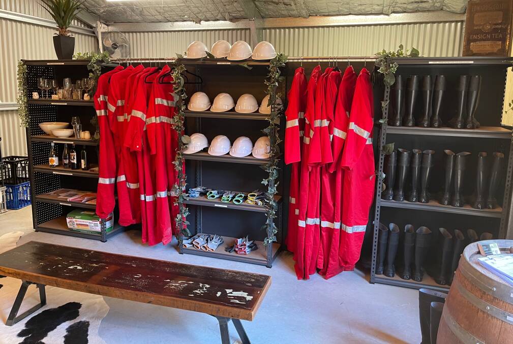 Protective wear: The Smash Room is at Sutton Estate in Pokolbin. 