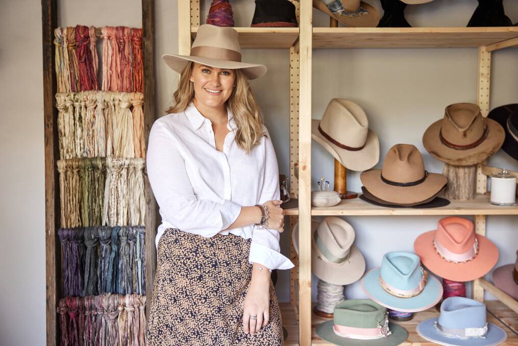 HATS OFF: "Hats are a way of telling the world who they are, where they come
from, their story," says Laura Hall. Picture: Lucy Alcorn