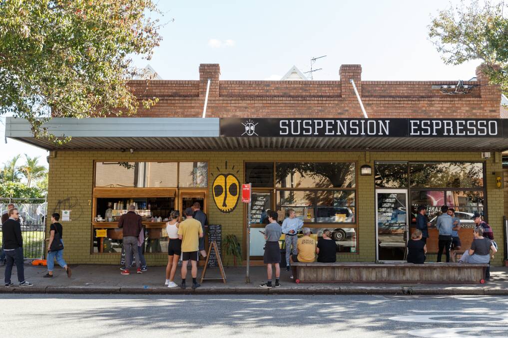  Soldiered on: Suspension Espresso in May last year, when it opened a "tuckshop" window for take-away trade during the lockdown. Picture: Max Mason-Hubers. 