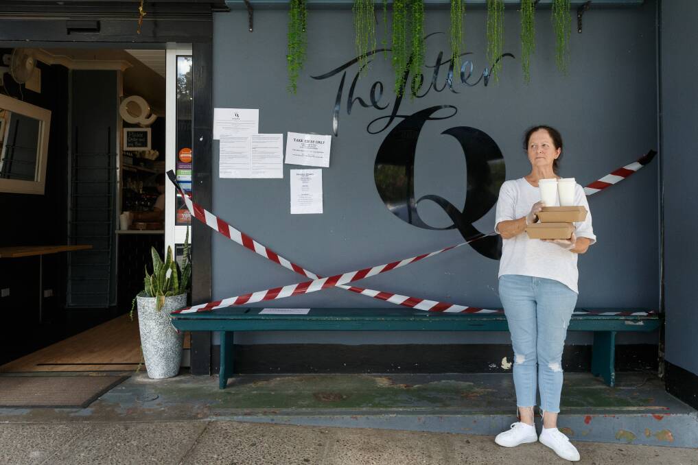 Shifting business model: Deb Sowerby outside The Letter Q cafe, which she runs with her daughter, Kendall. Picture: Max Mason-Hubers 