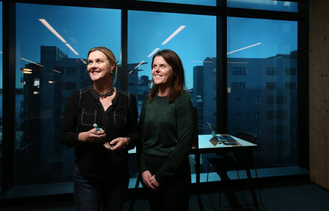To infinity: I2N senior manager Siobhan Curran, right, with Ihydrate founder Lisa Winn. Picture: Simone De Peak 