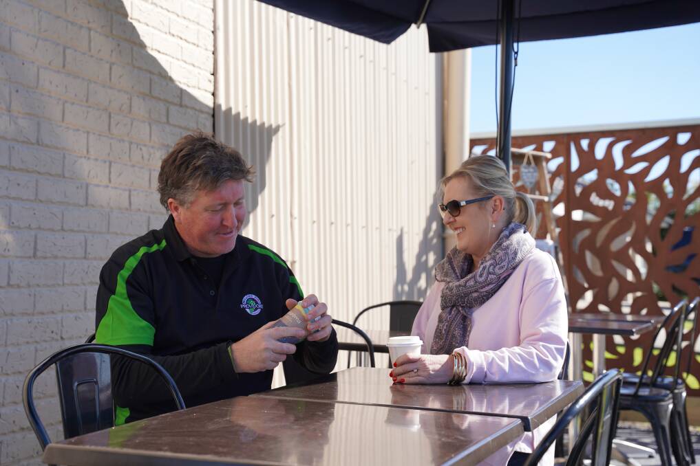 Cafe space: Michael Jessen and Lisa Cussen in the new addition to their business. 