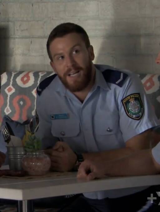 Familiar face: Nick Cain in a role on Home and Away and above, with co-star and business partner Lauren Bailey in Before I Go. 