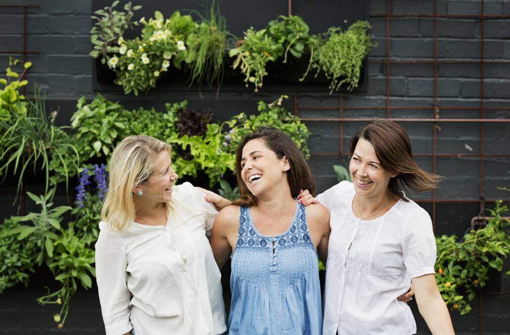 Growth: "The best way to feel good is to give," says Jessica Shuwalow, left, with Amee Duncan and Gemma McBurnie. Picture: Jessica Ross Photography