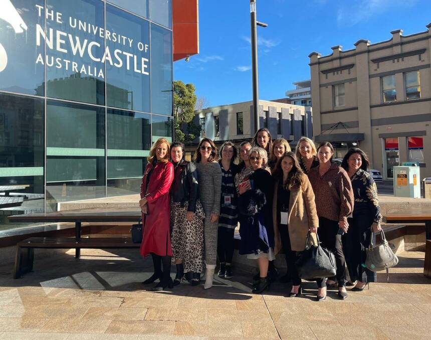 Experience economy: Naomi Simson, far left, with the study tour group. Picture: Supplied 