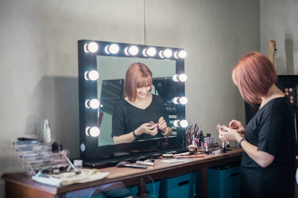 Bright idea: Newcastle hair and make-up artist Rachel Davis has started natural mineral makeup range Brave Cosmetics. 