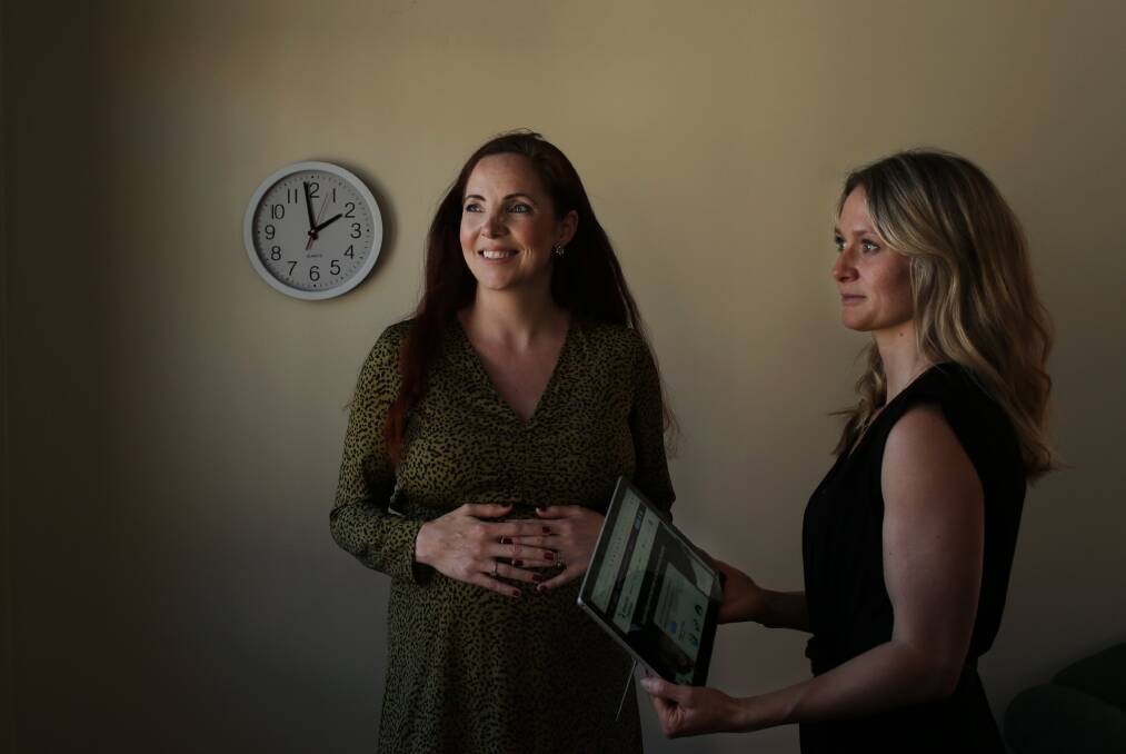 Tailored support: Marriage celebrant Julie Muir, left, with Everymind project coordinator Yohana Franklin, who have collaborated on the Ahead For Business digital hub which offers mental support tools for business owners. Picture: Simone De Peak