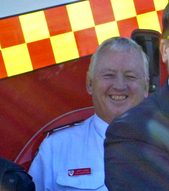 HONOUR: Brett Davies has been praised for his services to firefighting. 