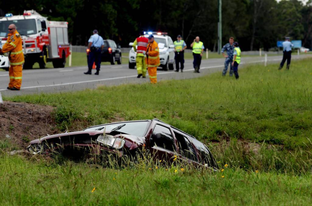 TRAGEDY: The scene of the fatal crash at Williamtown on January 21, 2015. In April, nearly a year after being found guilty, Robert Gawdat Shashati was jailed for two years and three months. The DPP has now lodged an inadequacy appeal against the sentence. Picture: Simone De Peak