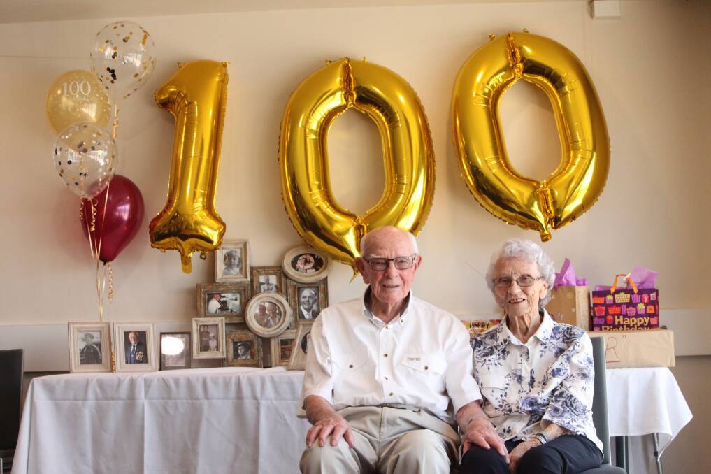 BLISS: Lyle Brown at his birthday party with wife Elva, 98. They will celebrate their 76th wedding anniversary next month. Picture: EMG Photography
