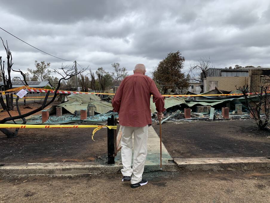 LOST: After watching the devastation her father, pictured, experienced, Carol Duncan is urging people to donate money to those who have lost everything to bushfires.