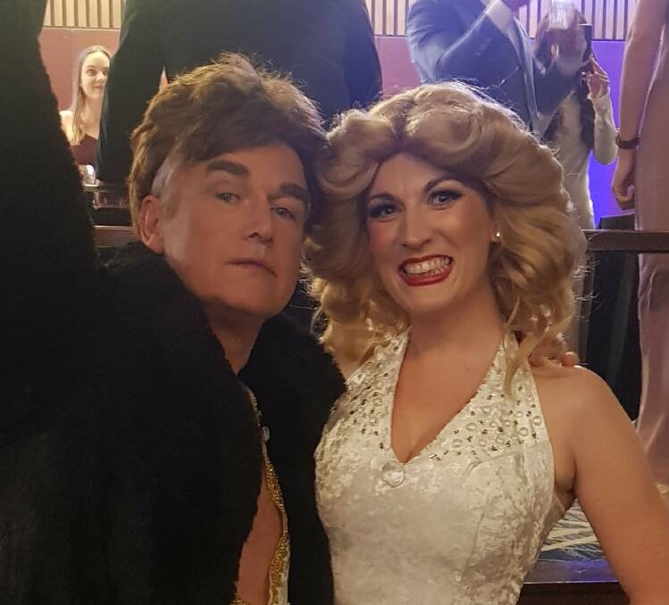 DISCO: Scott Bevan and his dancing partner Rachel Mackie after their performance at the Stars of Newcastle 2019 gala fundraiser for Cancer Council NSW. 