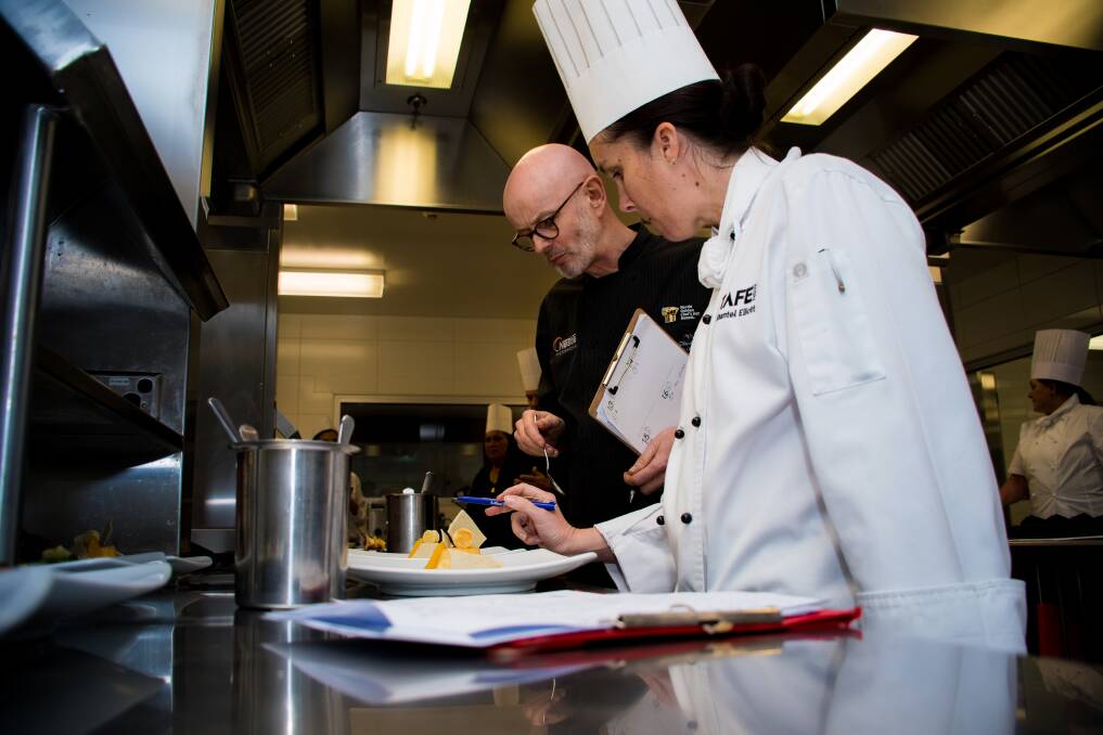 Creativity: Nestlé Professional executive chef Mark Clayton, with Shantel Elliott, said the award helped young people test their skills and compare themselves to peers.
