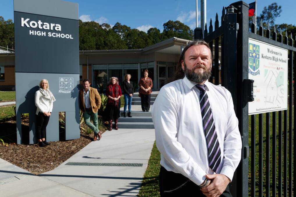 Silver lining: Kotara High's Mark Snedden. Public schools will receive additional cleaning, plus hygiene supplies. Students won't need to practice social distancing but will need to follow good hygiene practices. There won't be any assemblies, excursions, visitors or drinking from bubblers allowed on sites. Picture: Max Mason-Hubers
