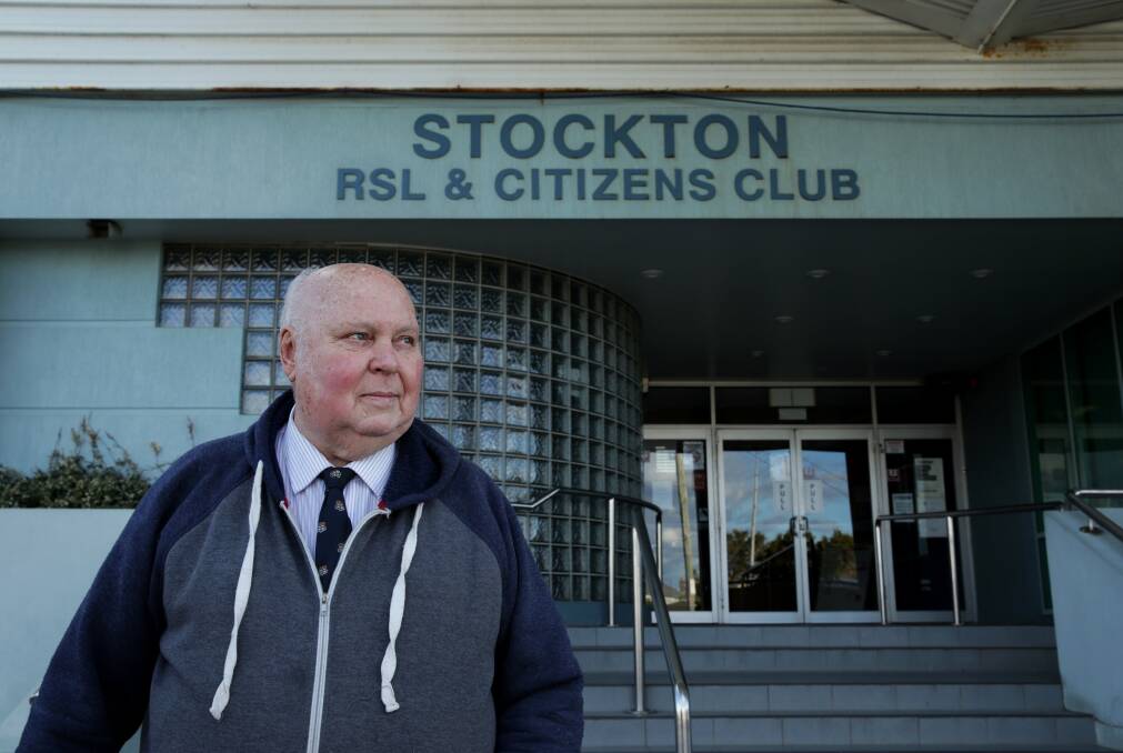 Concerned: Terry Fitzgerald has lived in Stockton for more than 30 years. At the Sunday meeting, 50 per cent of attending members plus one must vote in favour of the amalgamation for it to be passed. Picture: Simone De Peak