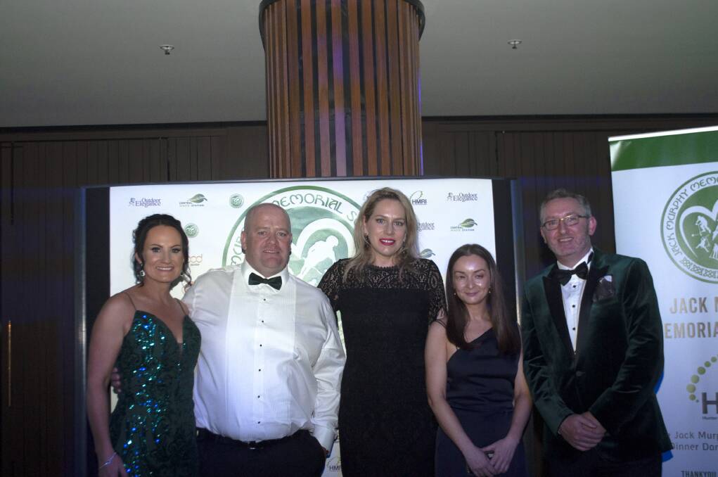 Siobhan Lavin Murphy, Robert Murphy, Irish Consul General Rosie Keane, Deputy Consul General Adrienne Hickey and Associate Professor Brendan Boyle at the dinner dance, which included a raffle and auction. Picture: Jack Thompson