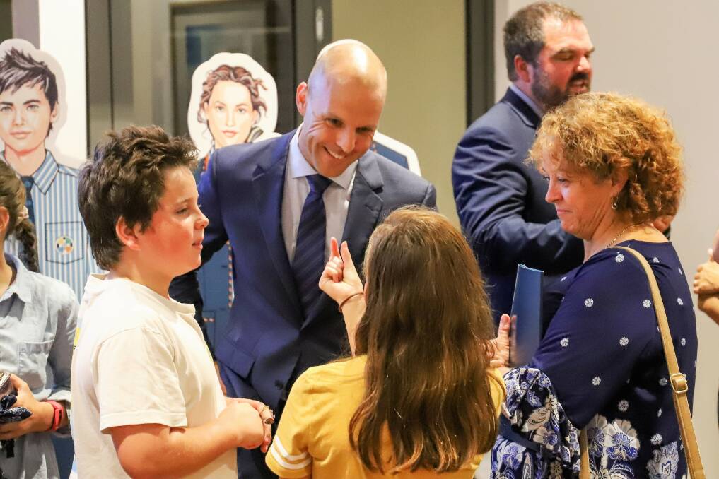 Grow: Principal Scott Donohoe met with prospective families at the Catherine McAuley Catholic College launch. The school will eventually accommodate 1200.