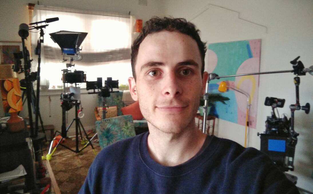 In frame: Lachlan McFadyen, on set in Bondi, said a good production runner was dedicated, had initiative and confidence to talk to different people and thought ahead.