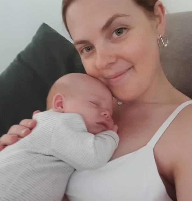 Love: Allana Robson, with eight-week-old Eleanor, said the government had shown during the pandemic it could provide free childcare and should "reconsider and make it a permanent thing". She said financial support would make it easier for working mums to return to work full-time.