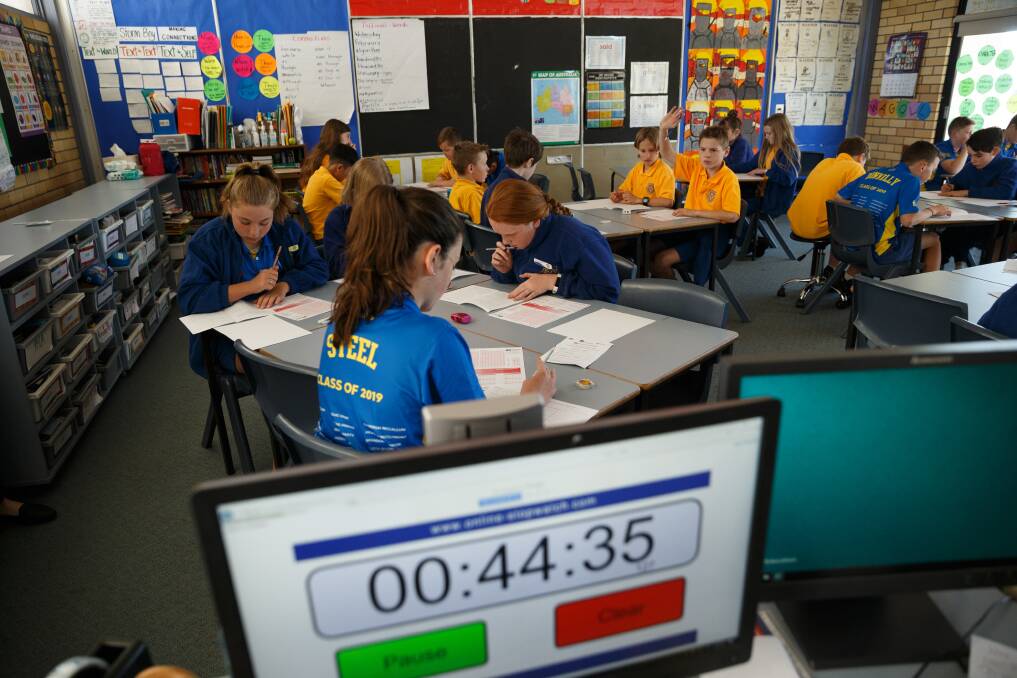 All of Kotara South Public School's year five and six students were invited to sit the mathematics competition. Picture: Max Mason-Hubers