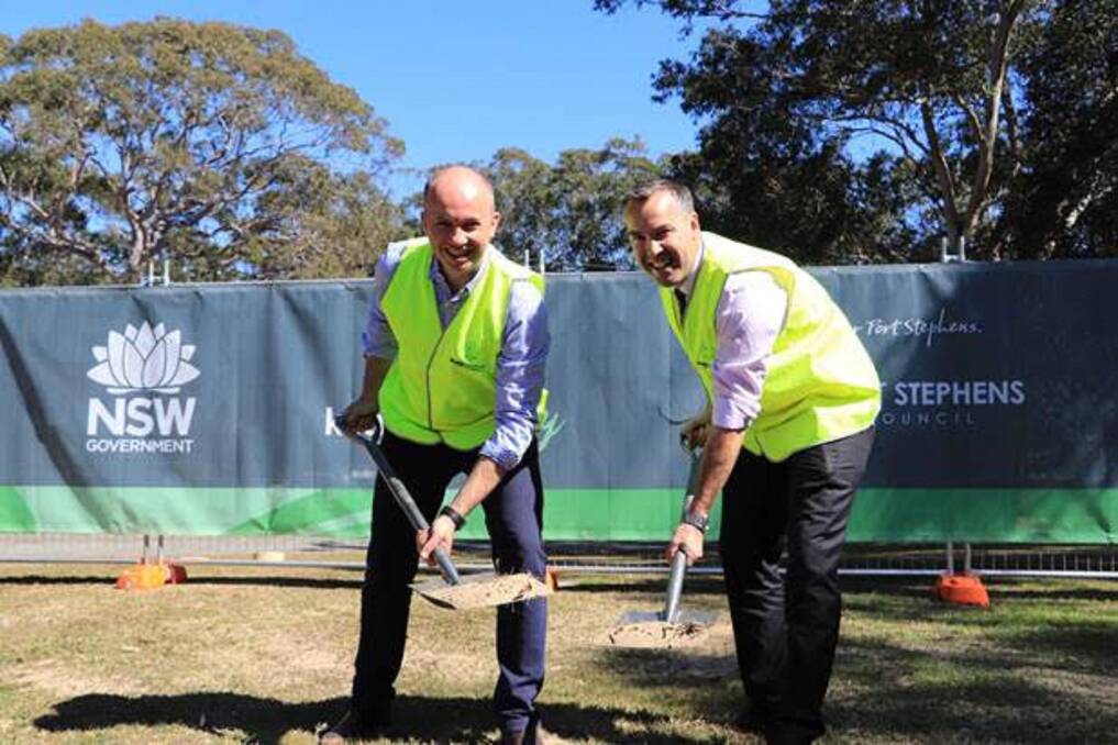 Matt Kean and Ryan Palmer. Picture: Port Stephens Council
