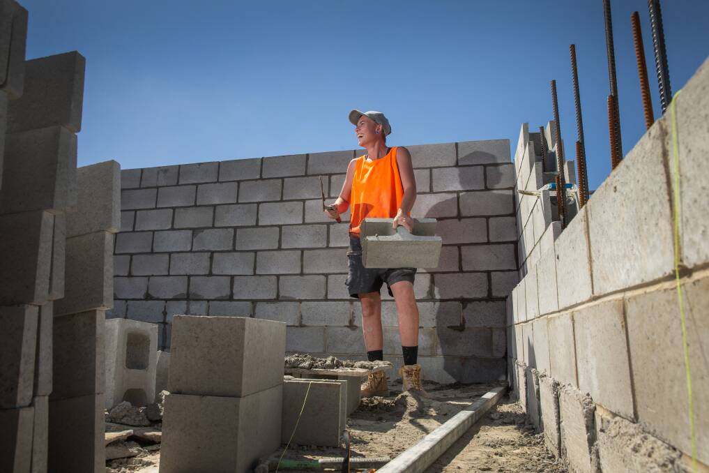 Determined: Zandalea Foster, pictured in Muswellbrook, advised other women interested in trades to "just do it - don't think twice". "You're never going to know if you don't try," she said. "Don't be discouraged by one bloke on site, listen to the other 12 supporting you." Picture: Marina Neil