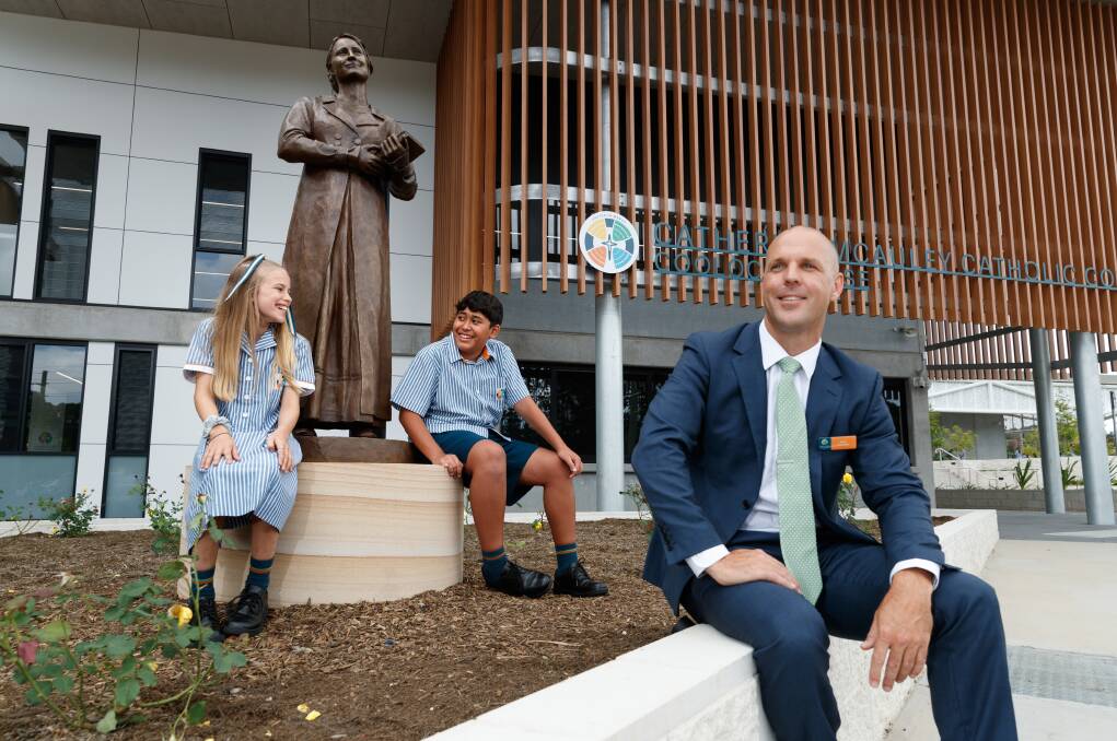 History in the making as Catherine McAuley Catholic College opens doors to first students. Pictures: Max Mason-Hubers