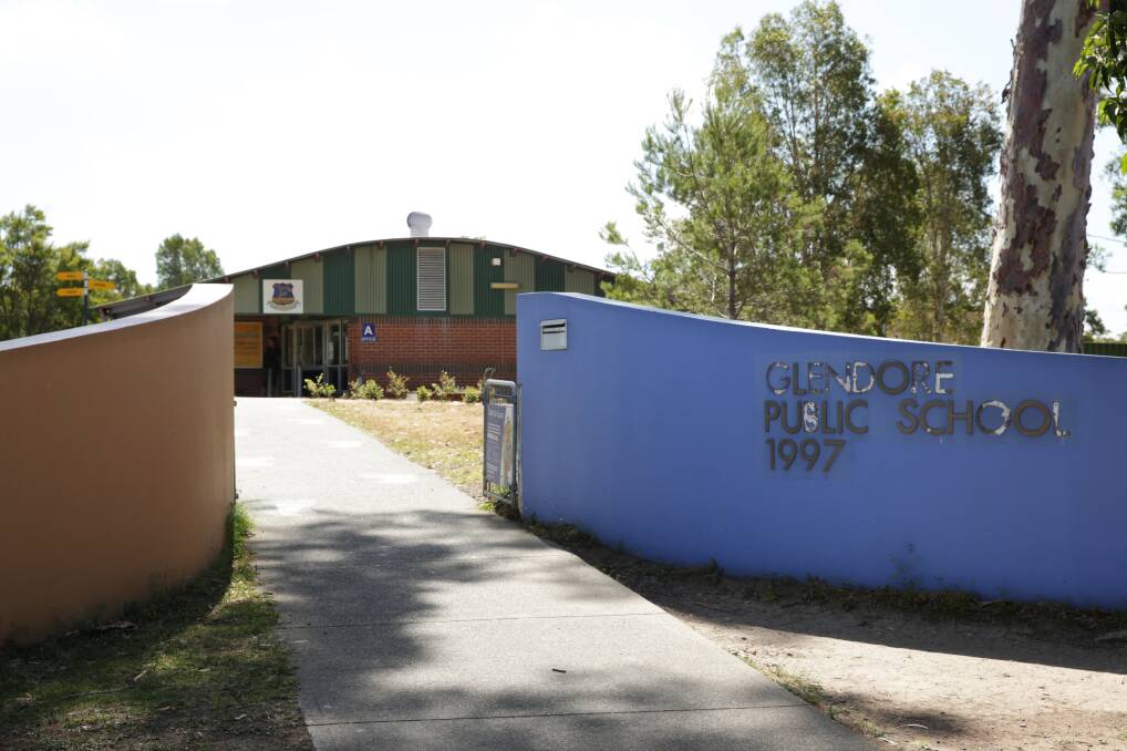Damage: Glendore Public educates around 574 students in several demountables and single-storey buildings. MP Sonia Hornery said the school couldn't leave hoses out overnight or they would be stolen. Picture: Simone De Peak