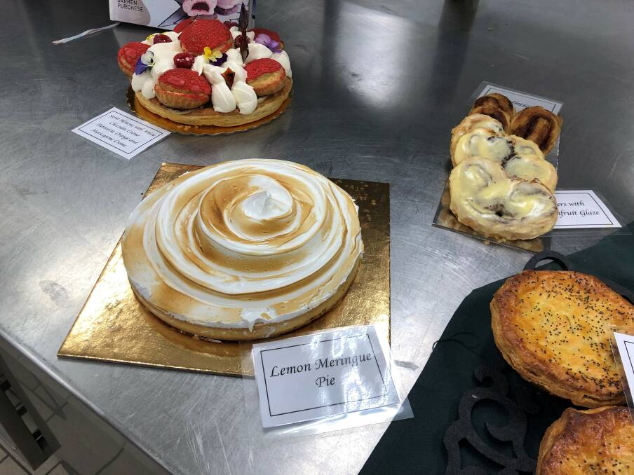 To die for: Jack Mylott's lemon meringue pie and, top left, gâteau St-Honoré with white chocolate creme patisserie and orange and marscapone creme. 