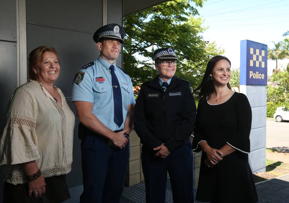 VOCAL's Cathy Bremner, Detective Inspector Steve Benson, Superintendent Tracy Chapman and VOCAL's Kerrie Thompson, who said she hoped more funding was on the way to expand the program. Picture by Simone De Peak