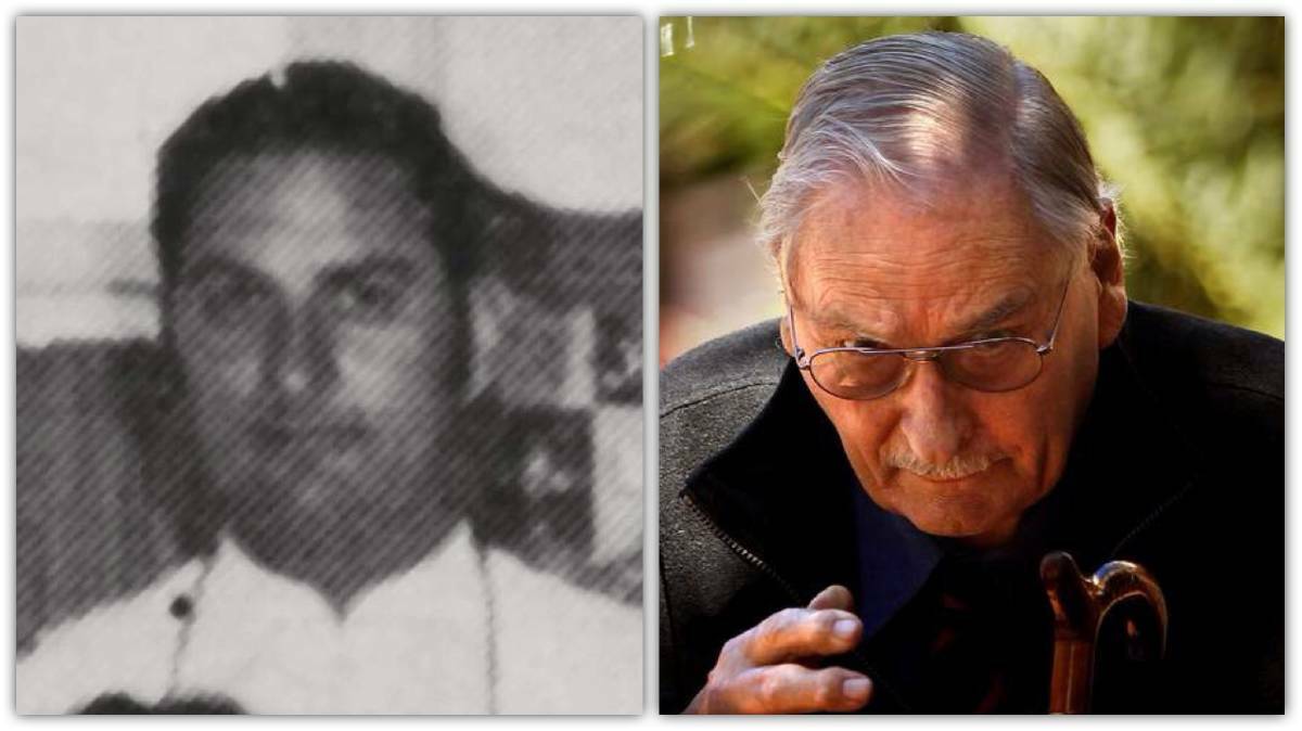 Francis Cable, also known as Brother Romuald, in 1973, left; and 40 years later.