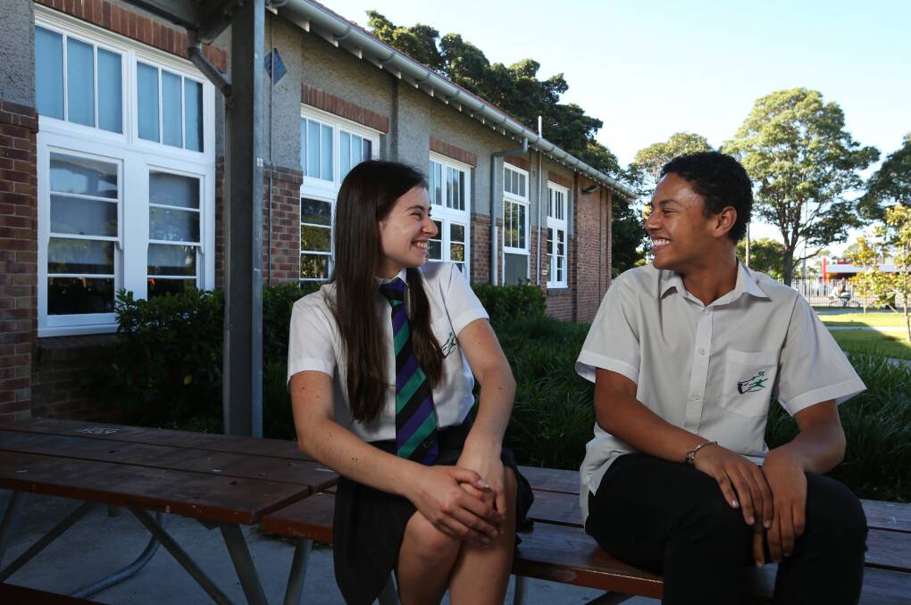 Finally finished: Lilly Dougherty and Tawanda Muzenda are now looking forward to their formal. Students will receive their Higher School Certificate results and Australian Tertiary Admission Rank on December 18. Picture: Simone De Peak