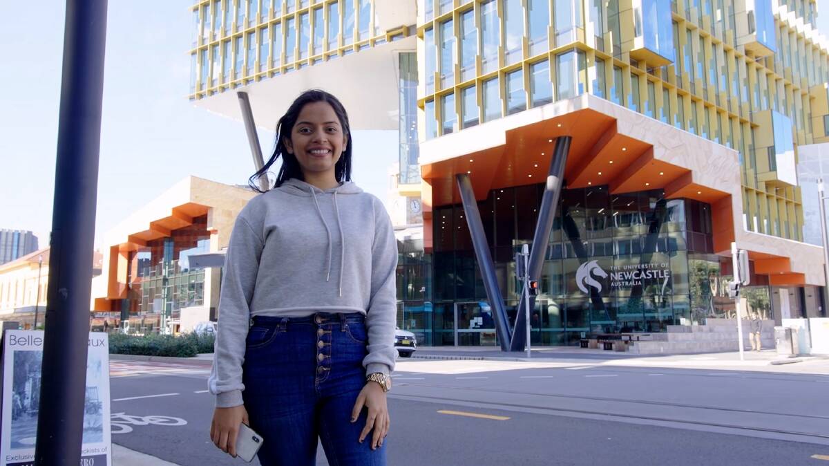 Rewarding: Venuka Sharma from India is studying a Master of Business Administration (Global) at UON, which she said offered opportunities to connect with new people, volunteer and form a professional network. 