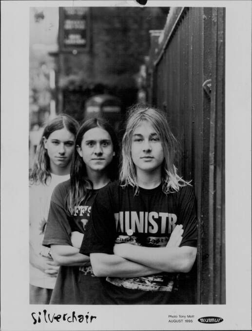 Iconic: Silverchair in August 1995, three years after they formed. Picture: Tony Mott.