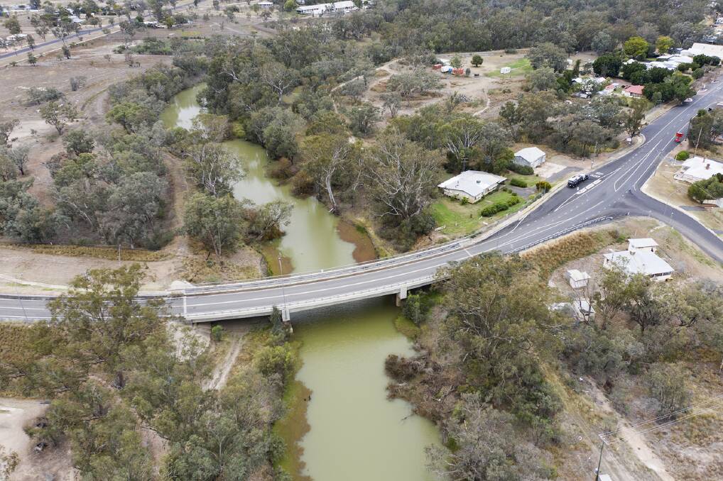 The Barwon River that divides the Mungindi community in half. Photo courtesy of Balonne Shire Council.