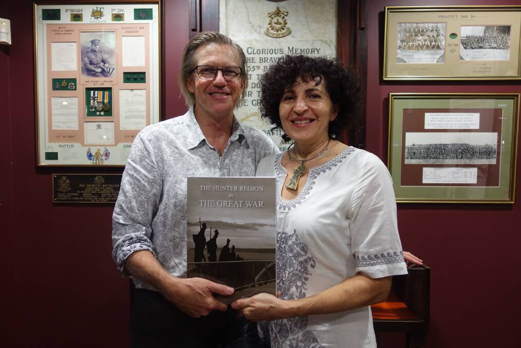 PROUD: Greg and Sylvia Ray at the launch of their eighth book, The Hunter Region in the Great War.