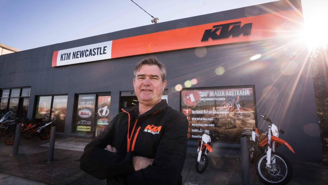 TRAGIC: Newcastle businessman Jeff McLeary, the director of KTM Newcastle at Lambton, is being remembered as a 'great man'. Mr McLeary died last week in a crash in the Werekata National Park at Buchanan. 