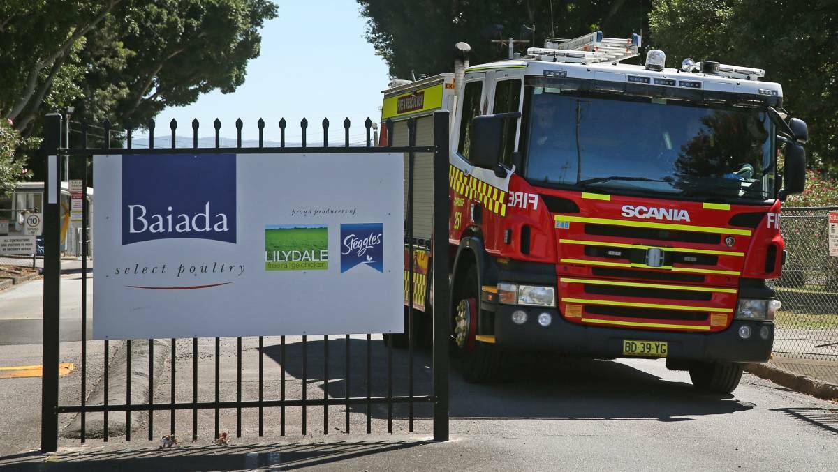 EMERGENCY: A NSW Fire and Rescue truck leaving the Beresfield chicken and turkey processing plant after a 2018 toxic gas leak, that saw Bartter Holding found guilty of breaching it's environmental protection licence in the NSW Land and Environment Court.