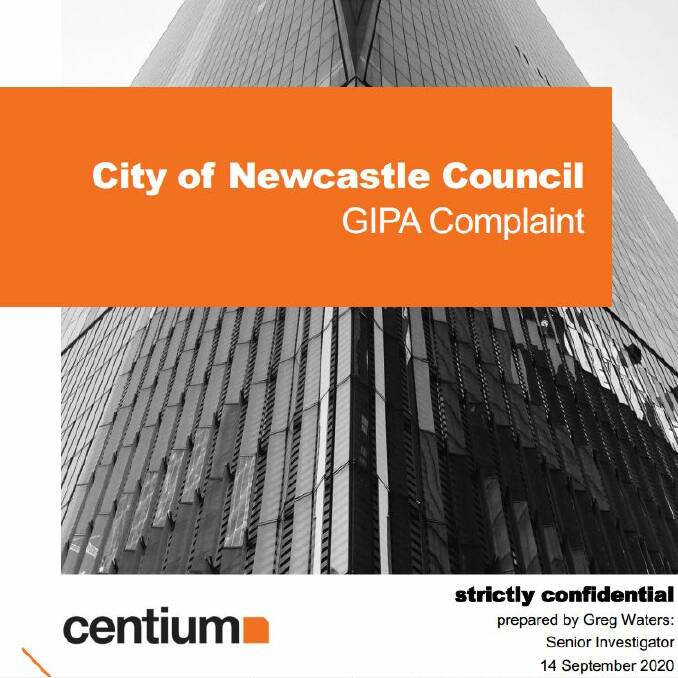 INVESTIGATION: The 10-page ratepayer-funded report put together by Centium Group's senior investigator Greg Waters.