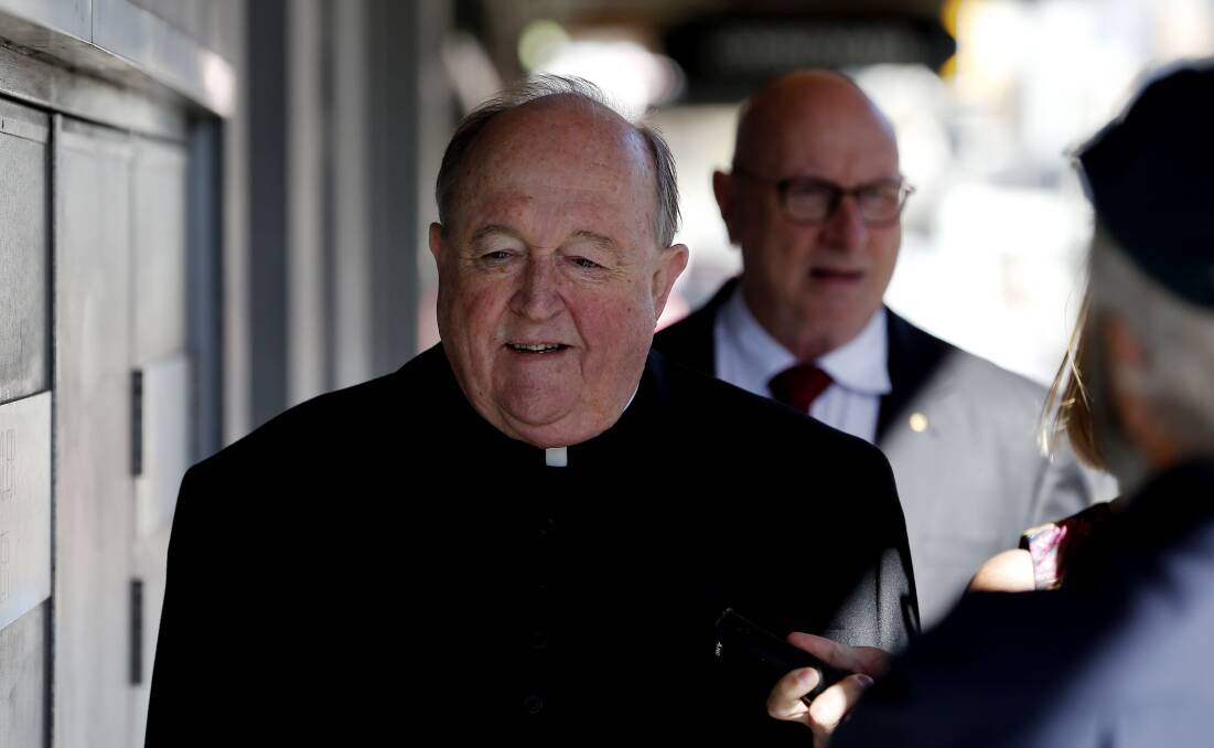 ACCUSED: Archbishop Philip Wilson leaving Newcastle courthouse last week after giving evidence during his landmark hearing. Picture: Darren Pateman