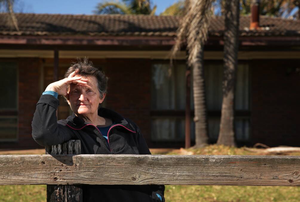 NIGHTMARE: Anita Bugges is fighting to save her Nelson Bay Rd, Williamtown, property after she left the red zone in July 2016 fearing for the health of her family. She said the financial stress since has been 'extreme'. Picture: Simone De Peak. 
