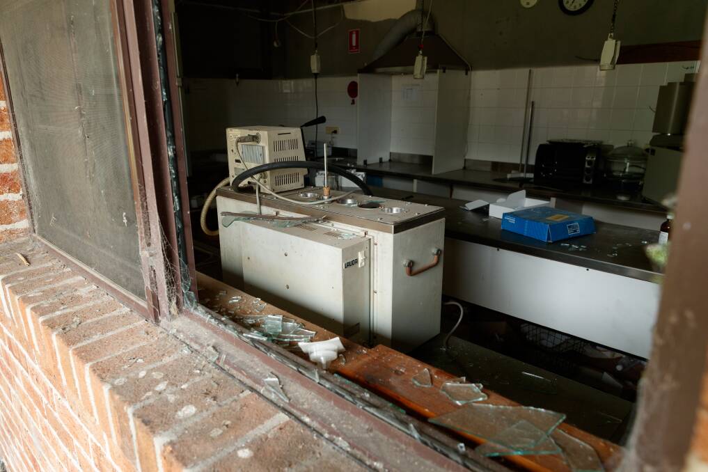 ABANDONED: The disused laboratory at the Kyle St industrial site. 