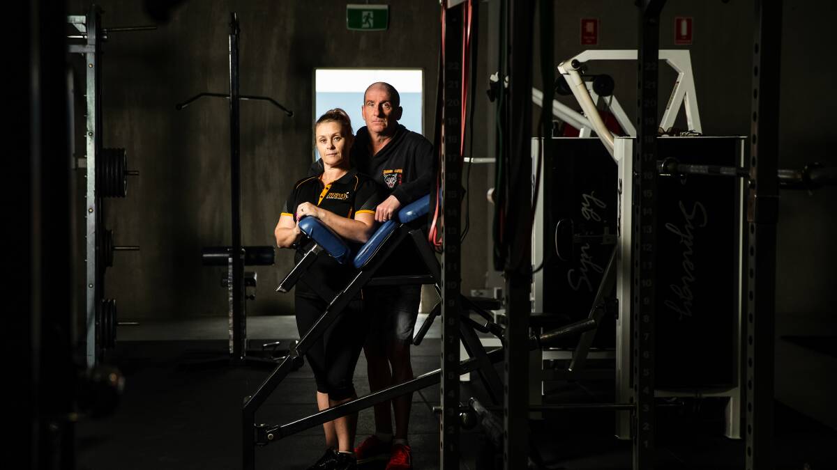 HANGING ON: Mel and Craig McMahon were forced to close their gym and martial arts centre this week, putting six members of their own family out of work. Picture: Marina Neil