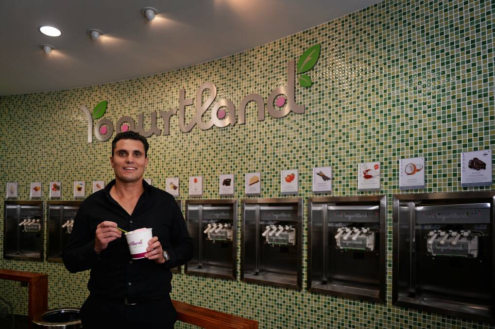 GRAND PLANS: Newcastle accountant Paul Siderovski brought Yogurtland to Australia with plans to open 50 stores in five years. 
