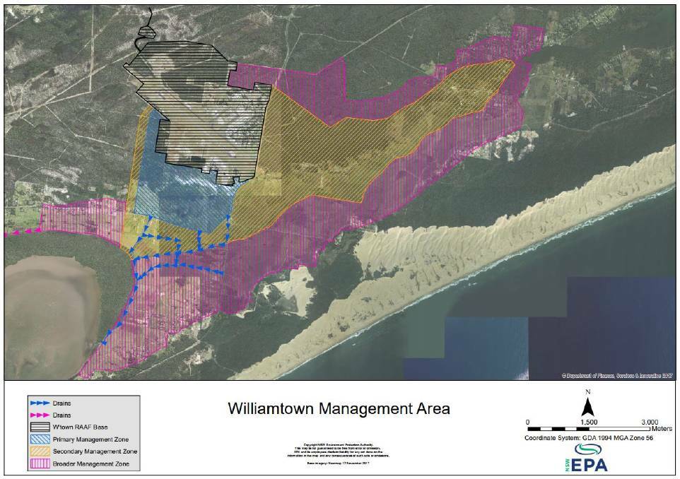 EXPANDED: The new red zone management area revealed in November last year. Picture: EPA