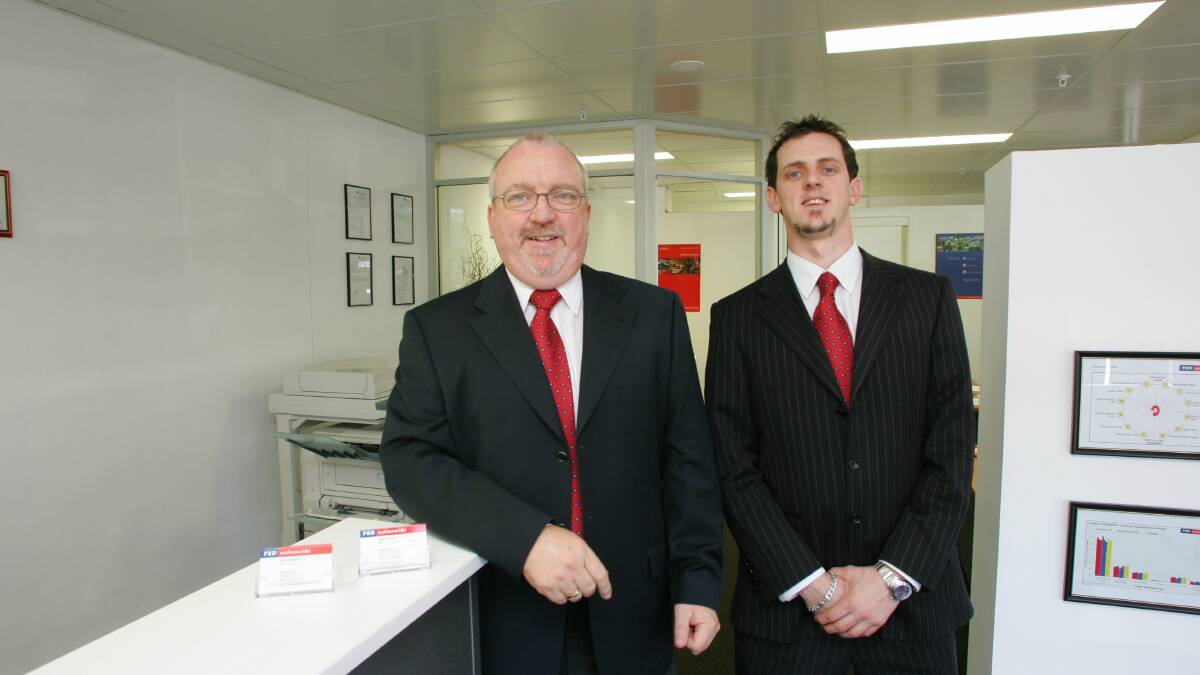Allan and Mark Kentwell at the opening of the first Hunter-based PRD franchise in 2005.