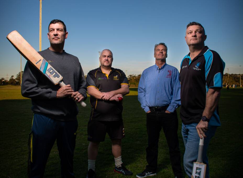 VINDICATED: Roy Capitao, from left, Dan Saunders, Andrew Kelly and Grant Hutchings have had their lengthy suspensions from the C&S cricket competition overturned by Newcastle Cricket Zone. Picture: Simon McCarthy 