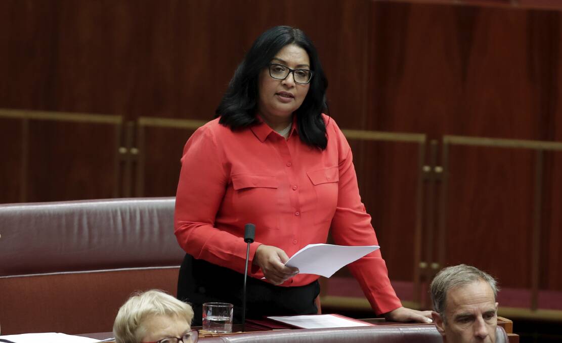 UNHAPPY: Senator Mehreen Faruqi told parliament this week that the Morrison government was treating Williamtown residents with contempt by refusing to release a response to the PFAS inquiry.