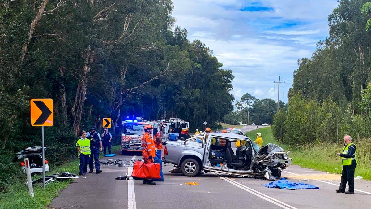 NOTORIOUS: A 75-year-old man died in this two-car accident on Tomago Rd, Tomago, on March 8. It was Port Stephens' first road fatality this year. Picture: Port Stephens SES
