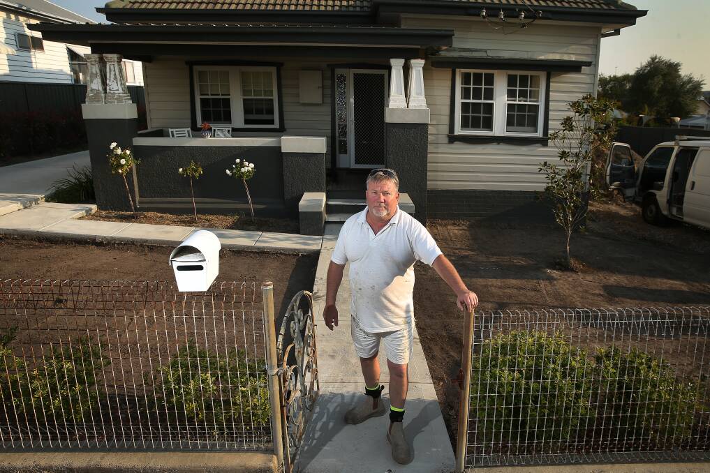 ANGER: Boolaroo resident Mark Hambier is frustrated by authorities' lack of action on where he can dump lead-contaminated soil from his yard. Picture: Marina Neil